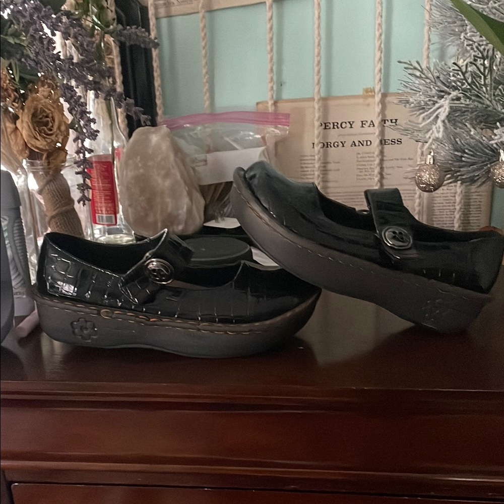 Alegria Black Clog Shoes